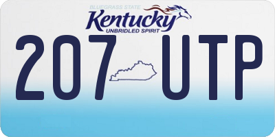 KY license plate 207UTP