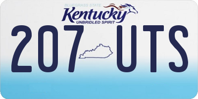 KY license plate 207UTS