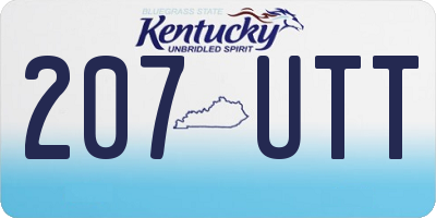 KY license plate 207UTT