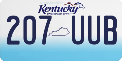 KY license plate 207UUB