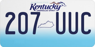 KY license plate 207UUC