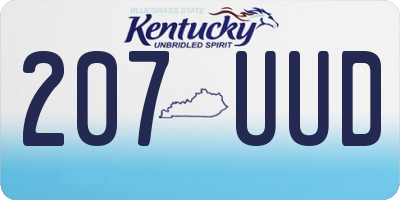 KY license plate 207UUD
