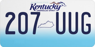 KY license plate 207UUG