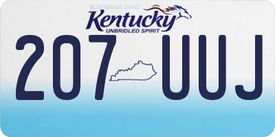 KY license plate 207UUJ