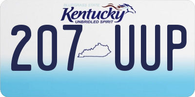 KY license plate 207UUP