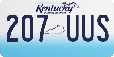 KY license plate 207UUS