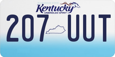 KY license plate 207UUT