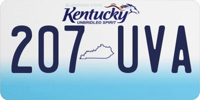 KY license plate 207UVA