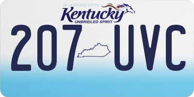 KY license plate 207UVC