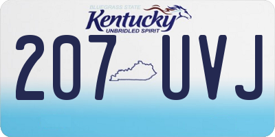 KY license plate 207UVJ