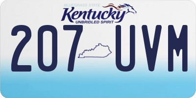 KY license plate 207UVM