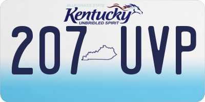 KY license plate 207UVP