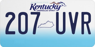 KY license plate 207UVR