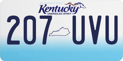 KY license plate 207UVU