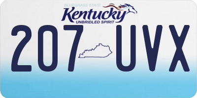 KY license plate 207UVX