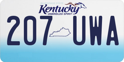 KY license plate 207UWA