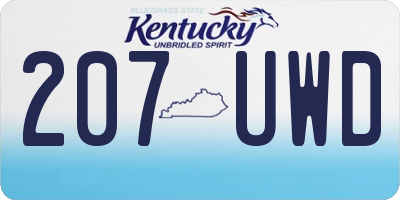KY license plate 207UWD