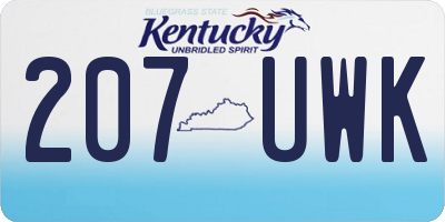 KY license plate 207UWK