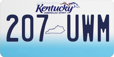 KY license plate 207UWM