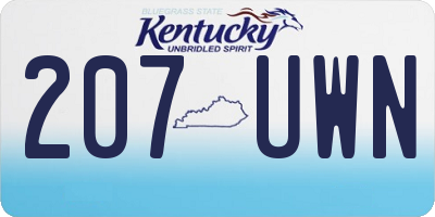 KY license plate 207UWN