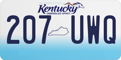 KY license plate 207UWQ