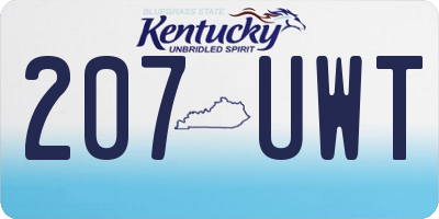 KY license plate 207UWT