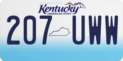 KY license plate 207UWW