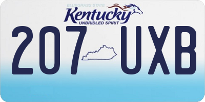 KY license plate 207UXB