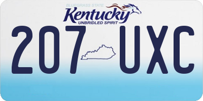 KY license plate 207UXC