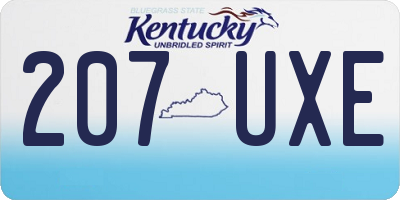 KY license plate 207UXE