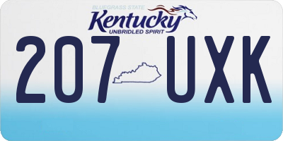 KY license plate 207UXK