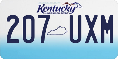 KY license plate 207UXM