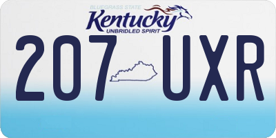KY license plate 207UXR