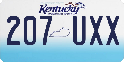 KY license plate 207UXX