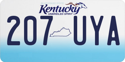 KY license plate 207UYA