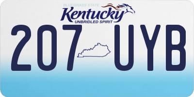 KY license plate 207UYB