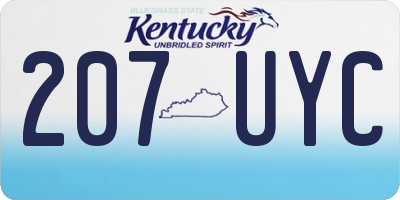 KY license plate 207UYC