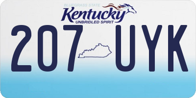 KY license plate 207UYK