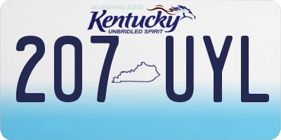 KY license plate 207UYL
