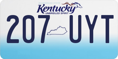 KY license plate 207UYT