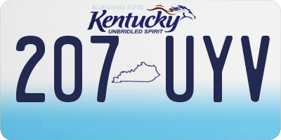 KY license plate 207UYV