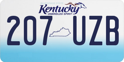 KY license plate 207UZB