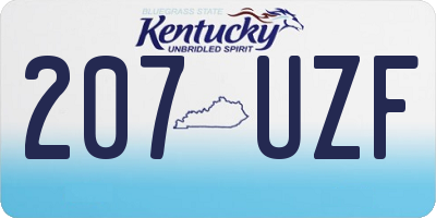 KY license plate 207UZF