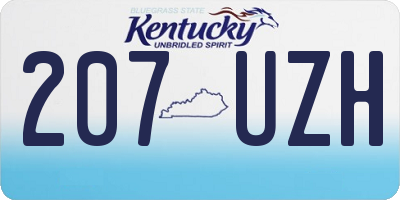 KY license plate 207UZH
