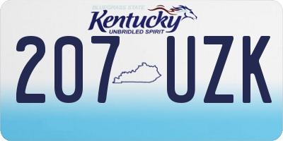 KY license plate 207UZK
