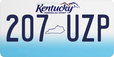 KY license plate 207UZP