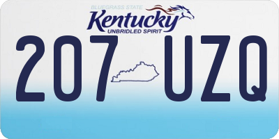KY license plate 207UZQ