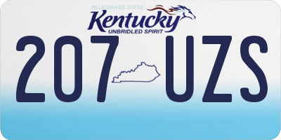 KY license plate 207UZS
