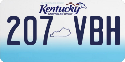 KY license plate 207VBH