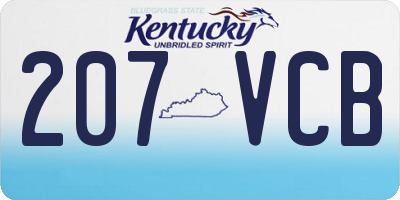 KY license plate 207VCB